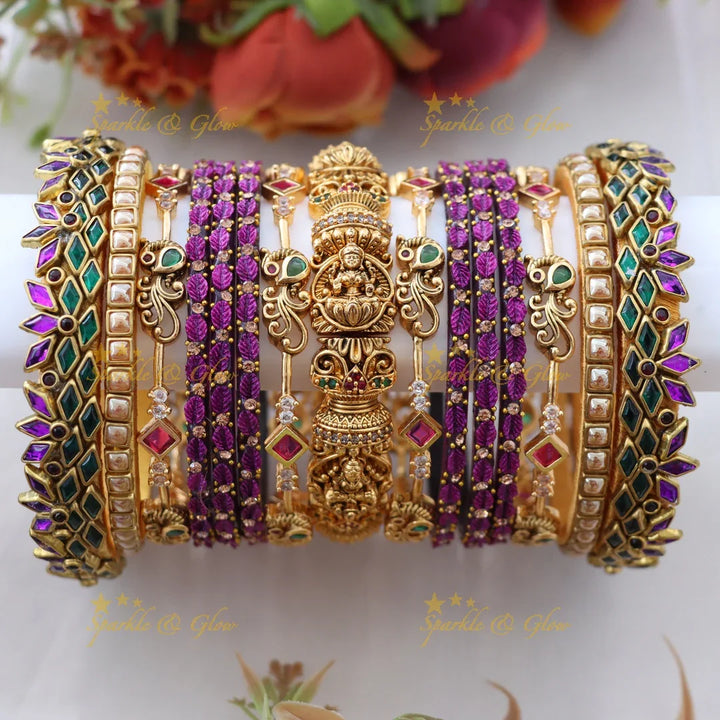 Radiant Bangle Set for Brides | Stunning Gold Imitation ONE HAND