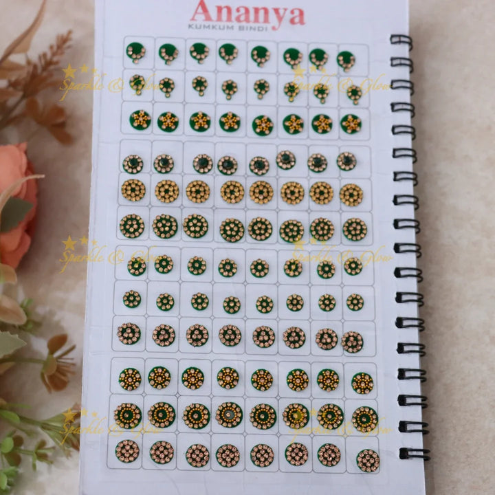 Exquisite Floral Bridal Bindi Set by Sparkle & Glow