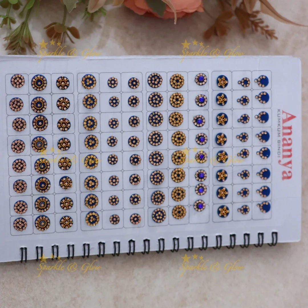 Exquisite Floral Bridal Bindi Set by Sparkle & Glow