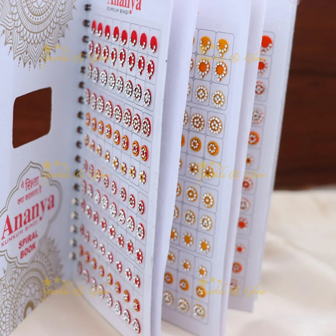 Exclusive Multi color Bridal Bindi Set - New Arrival – Sparkle and Glow