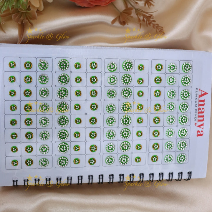 Multicolor Bridal Bindi Set - Perfect for Weddings & Festive Looks