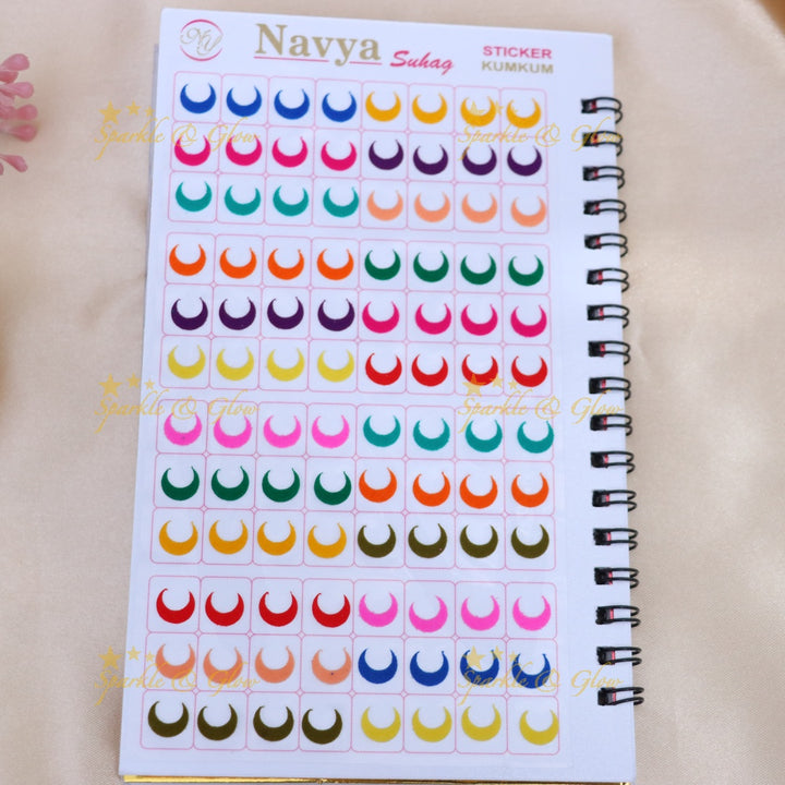 Enchanting Half Moon Bindis for Festive Sparkle