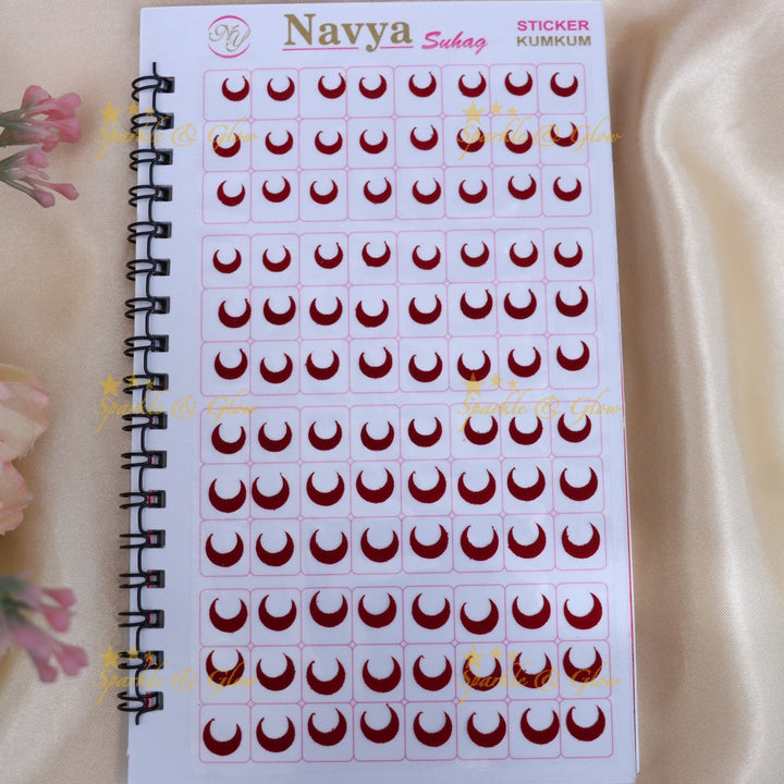 Enchanting Half Moon Bindis for Festive Sparkle