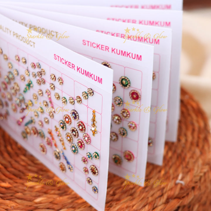 Dazzling Festive Multi Design Bindi Set Collection