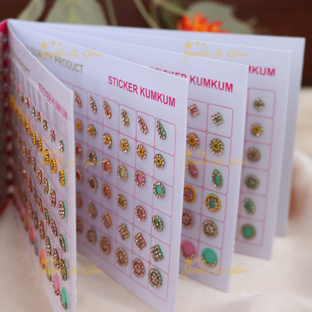 Elegant Pastel Bindi Set for Bridal Celebrations