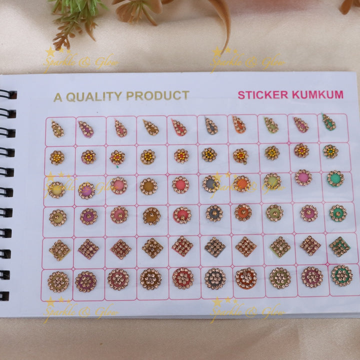 Elegant Pastel Bindi Set for Bridal Celebrations