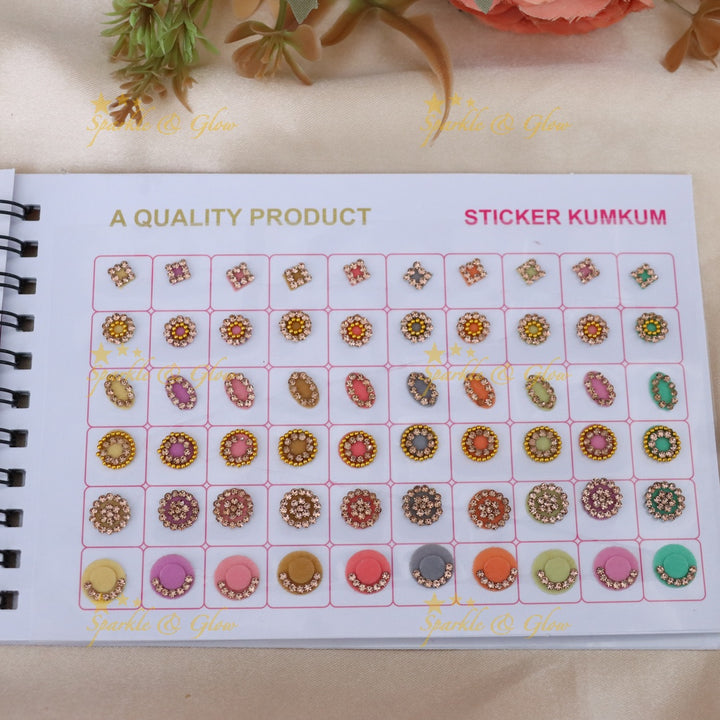 Elegant Pastel Bindi Set for Bridal Celebrations