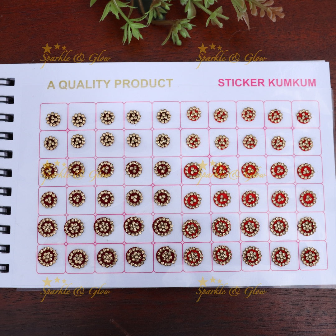 Exquisite Multicolor Bridal Bindi Set for Weddings