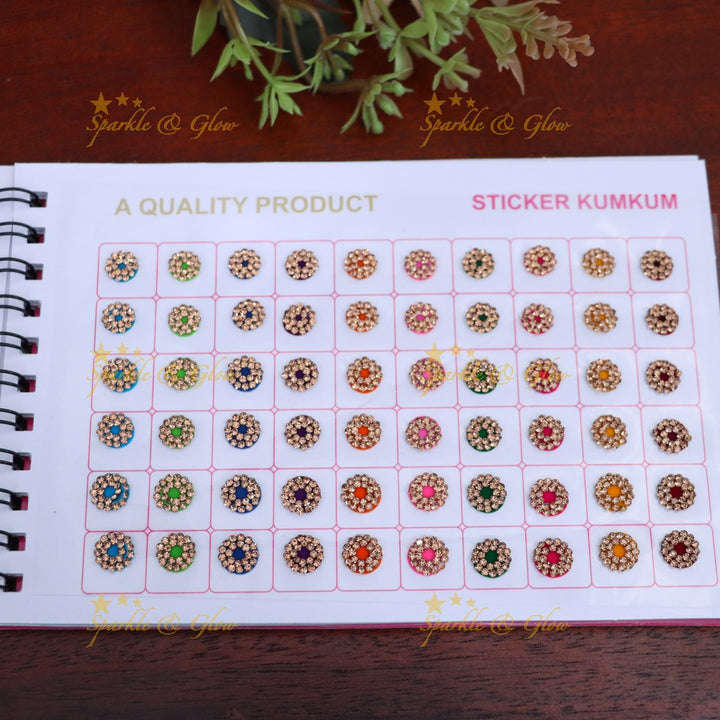 Exquisite Multicolor Bridal Bindi Set for Weddings