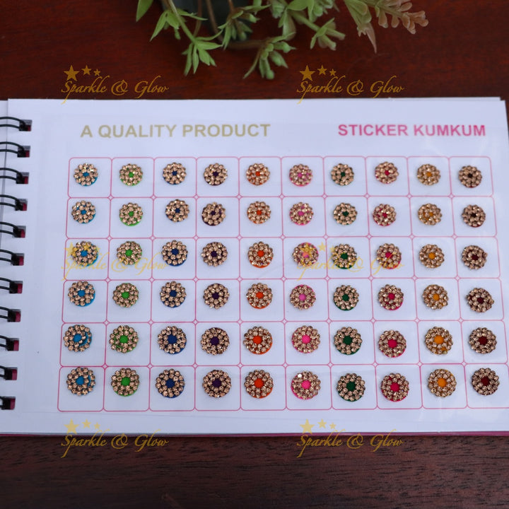 Exquisite Multicolor Bridal Bindi Set for Weddings