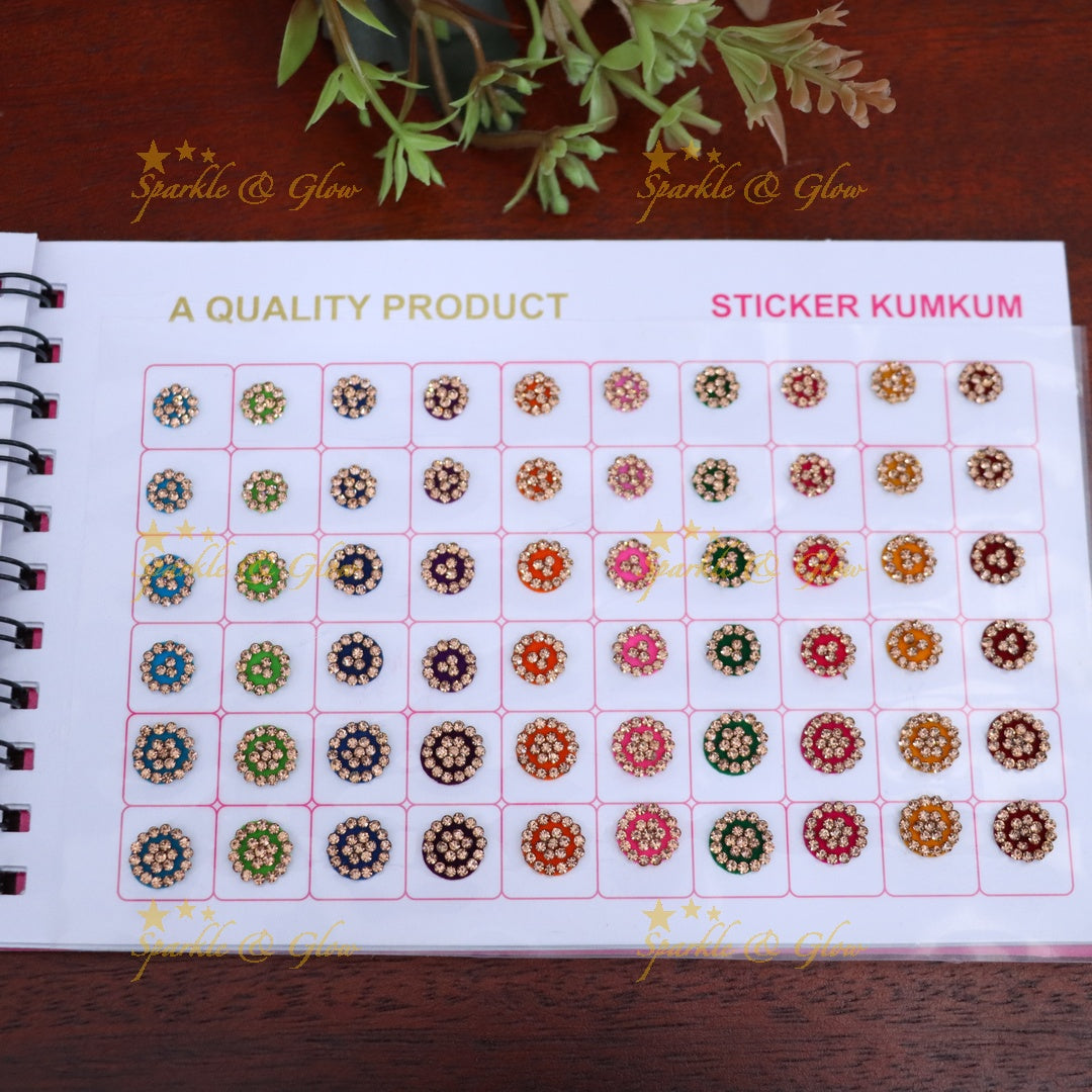 Exquisite Multicolor Bridal Bindi Set for Weddings