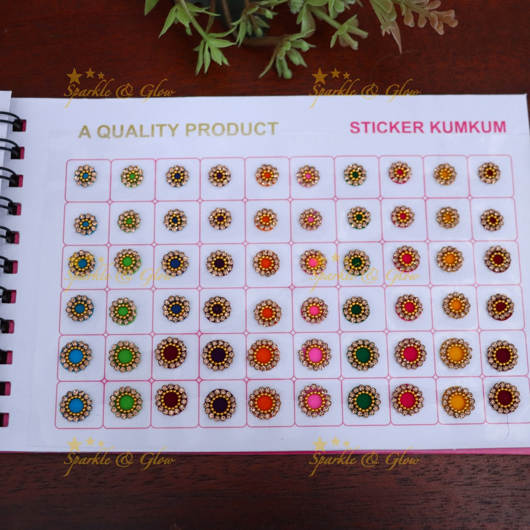 Exquisite Multicolor Bridal Bindi Set for Weddings