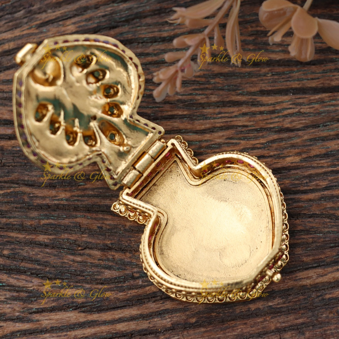 Exquisite Royal Peacock Kumkum Box for Celebrations