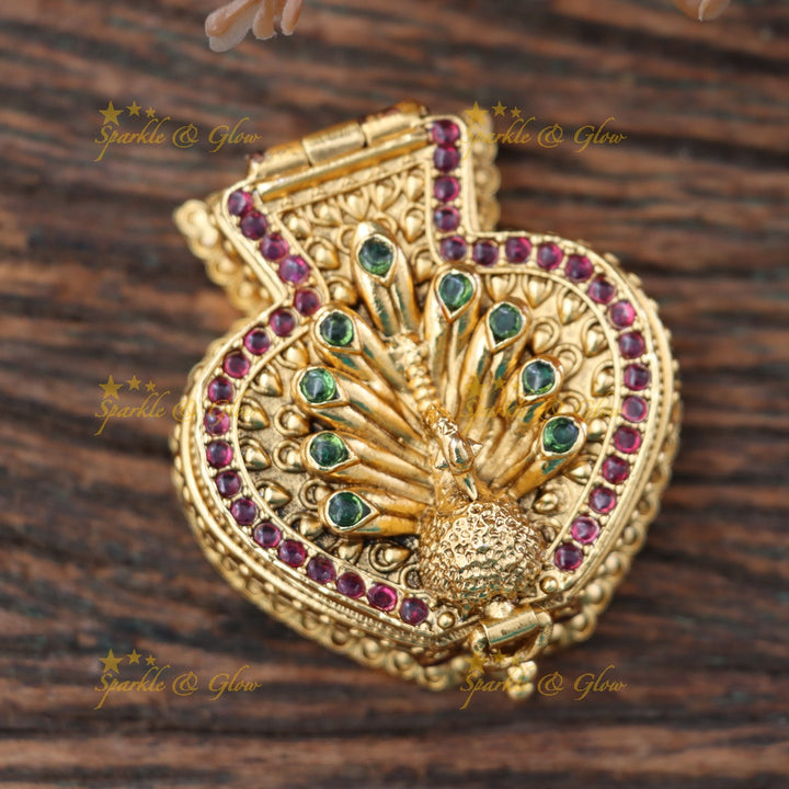 Exquisite Royal Peacock Kumkum Box for Celebrations