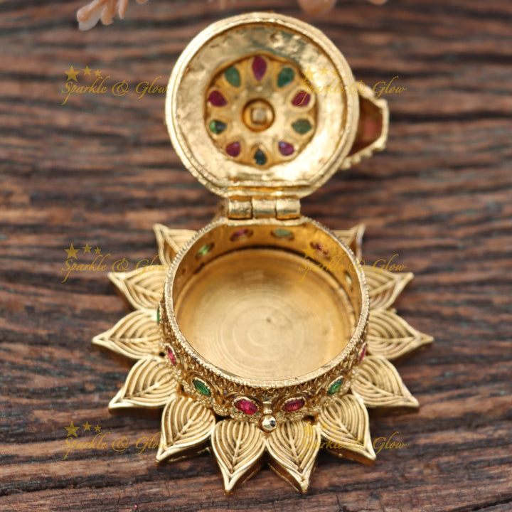 Exquisite Peacock Kumkum Holder for Festive Occasions
