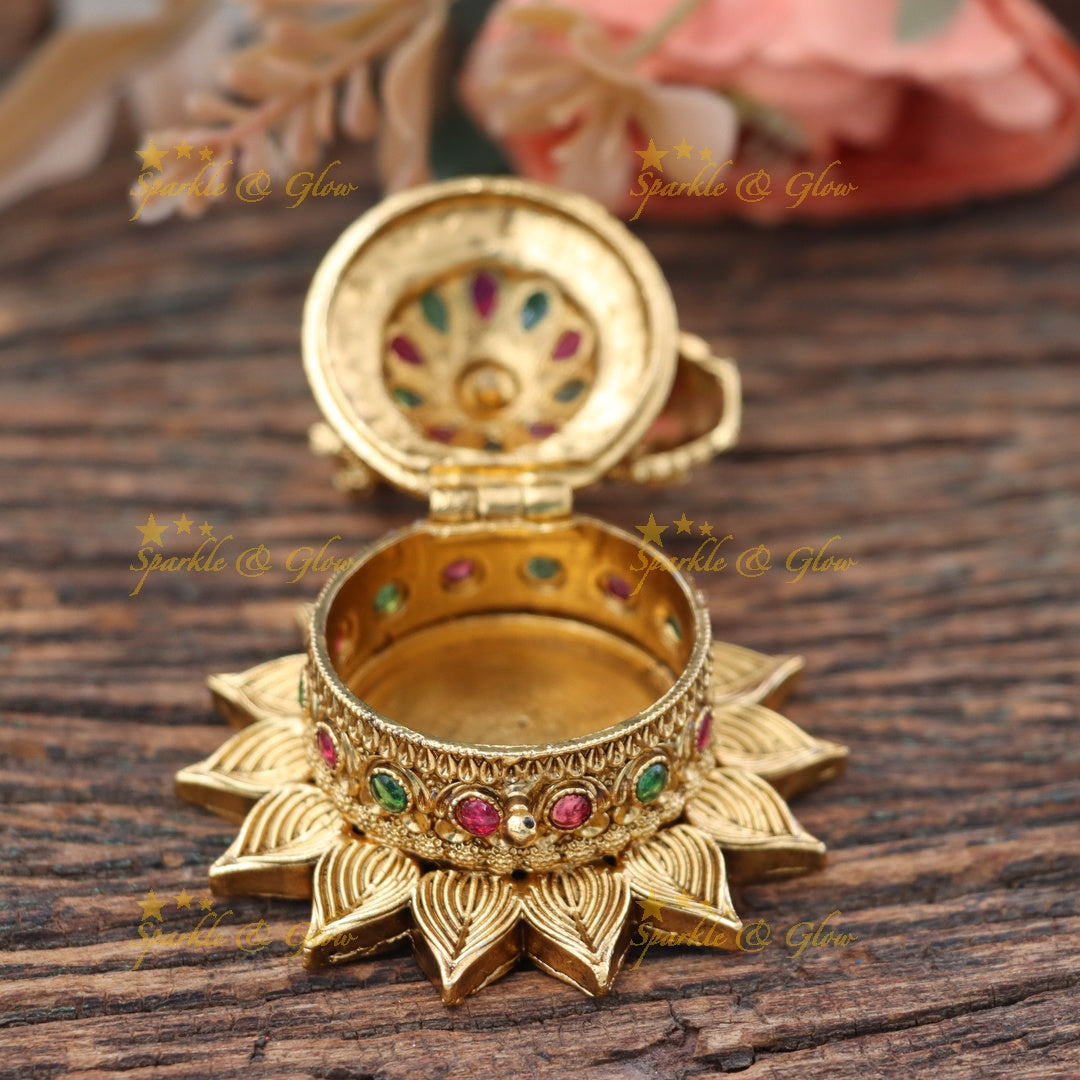 Exquisite Peacock Kumkum Holder for Festive Occasions
