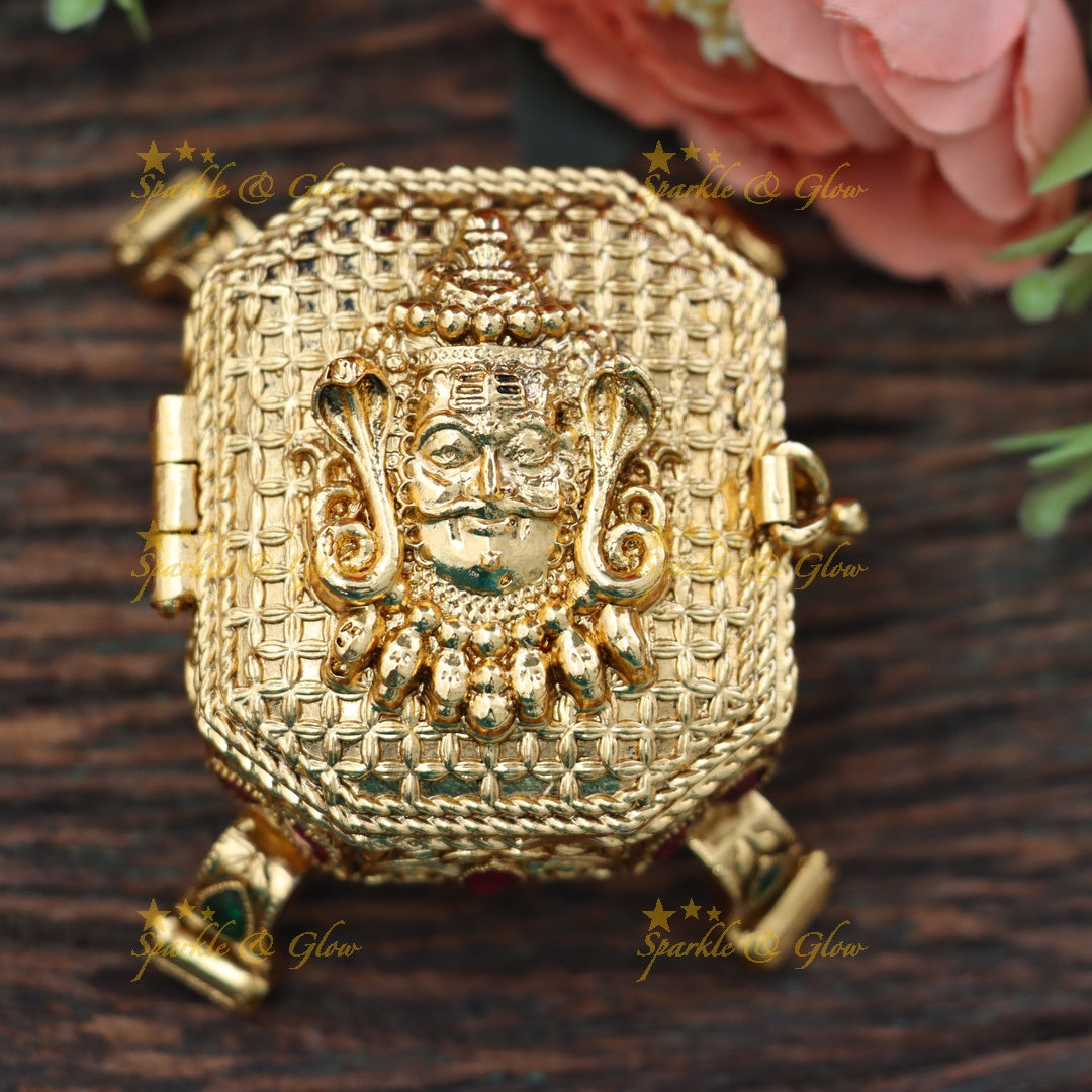 Exquisite Temple Kumkum Box for Traditional Elegance
