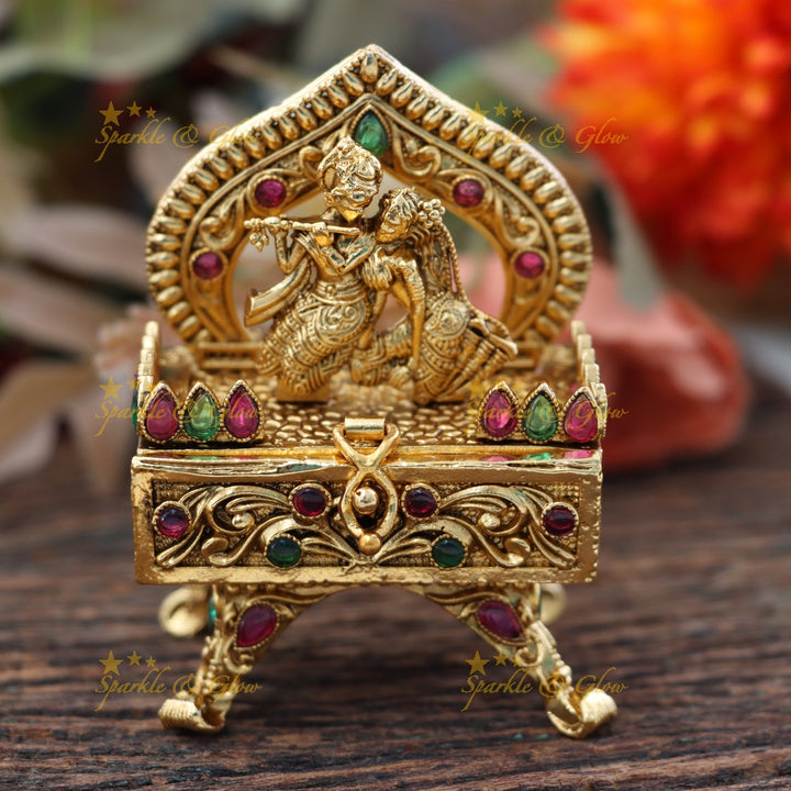 Exquisite Temple-Inspired Kumkum Box for Festive Occasions