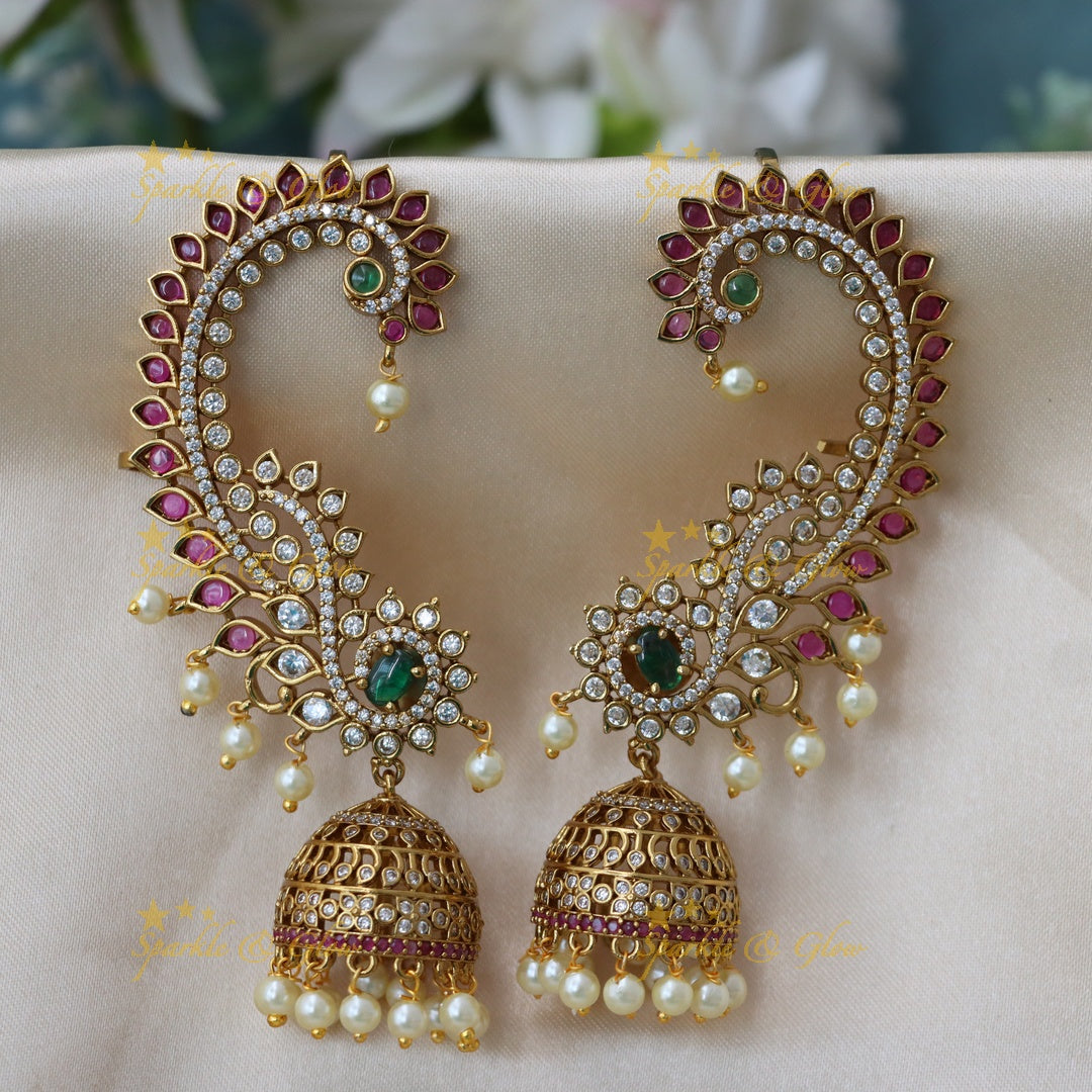 Exquisite Gemstone Peacock Ear Cuffs for Every Occasion