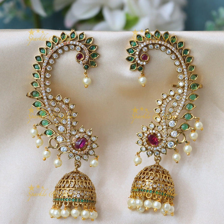 Exquisite Gemstone Peacock Ear Cuffs for Every Occasion