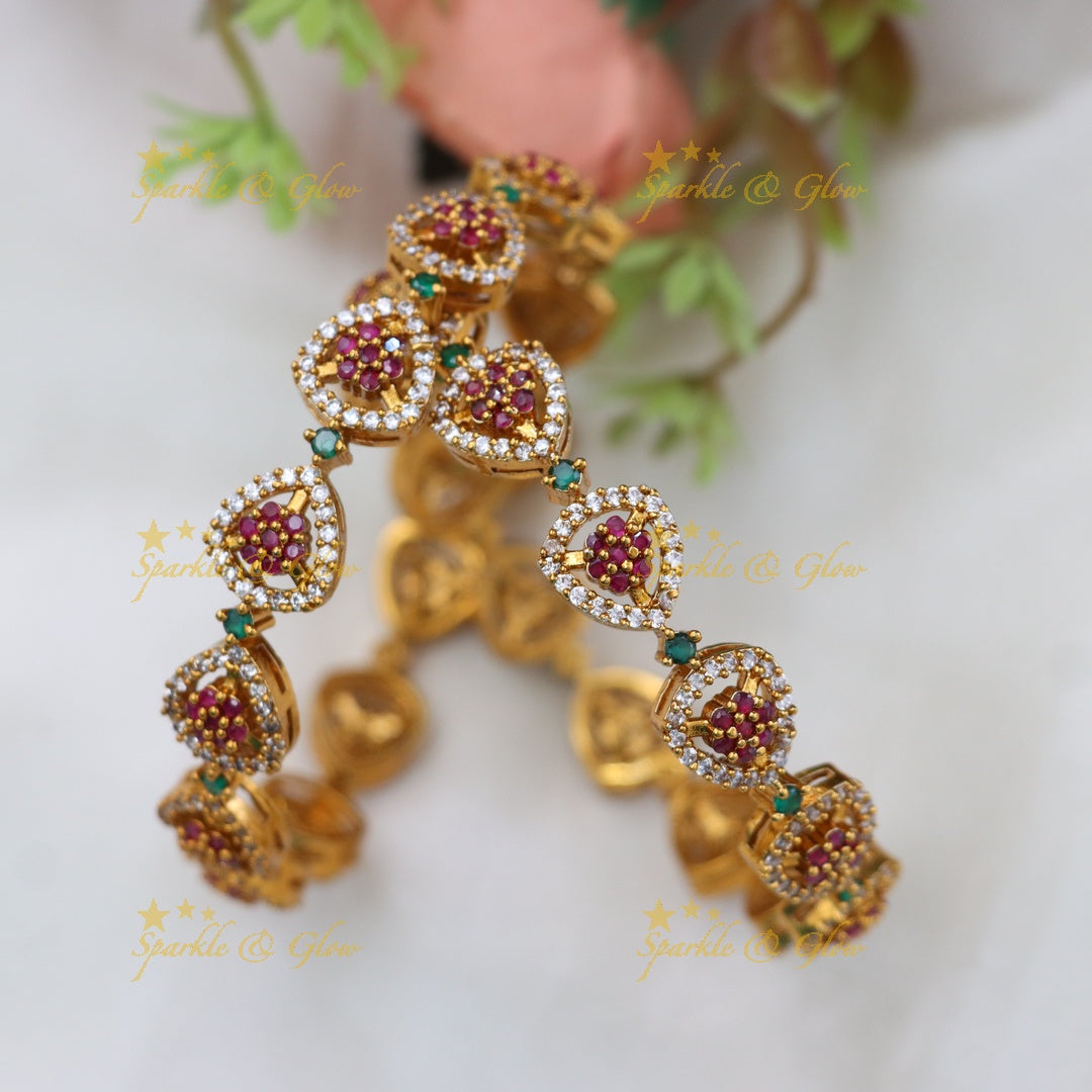 Exquisite Gold-Plated Bangles for Festive Glamour