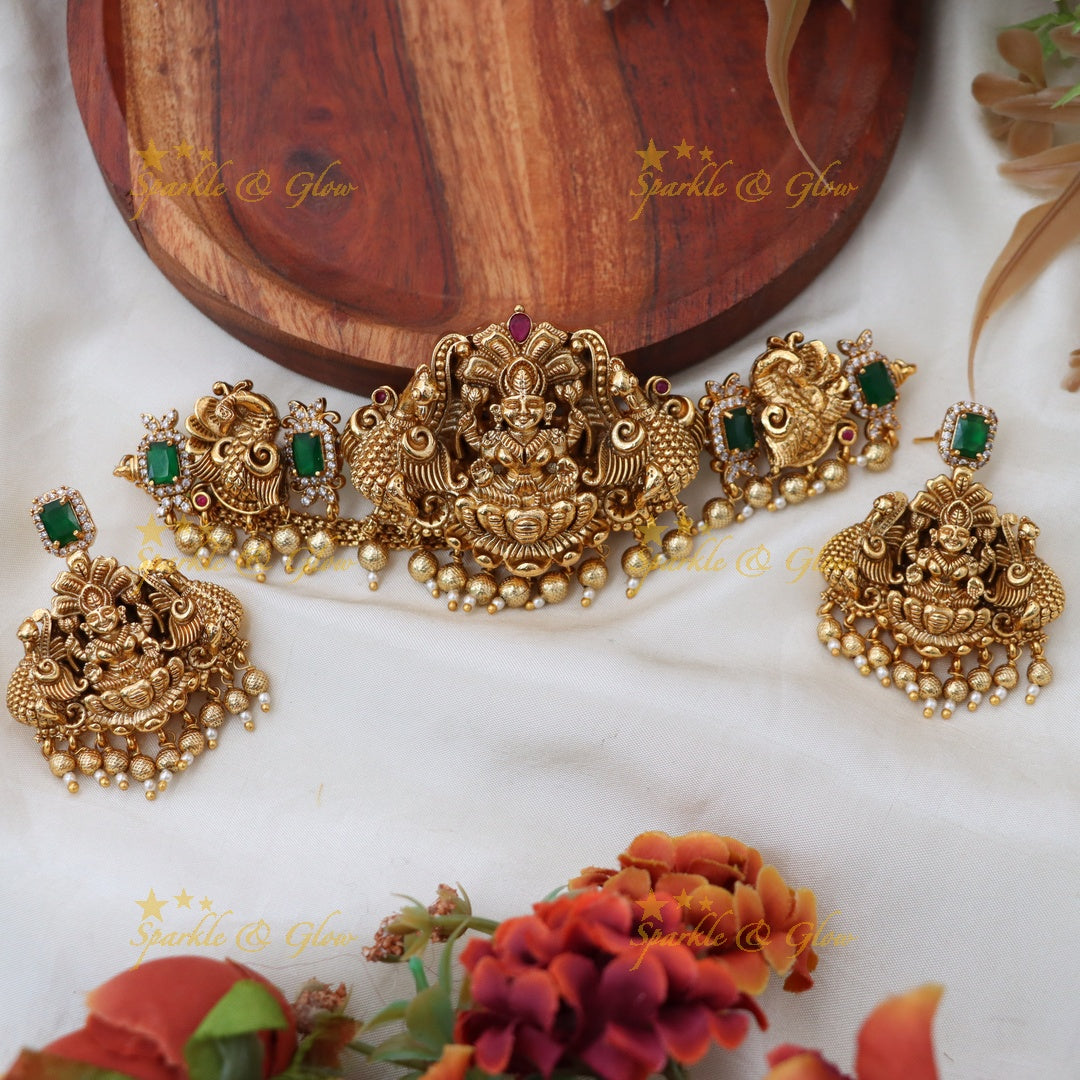 Exquisite Gold-Alike Temple Choker Necklace Online