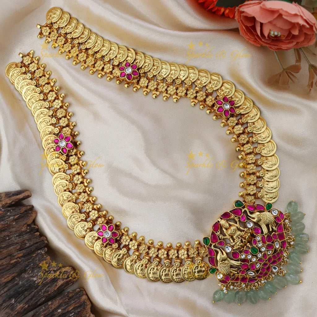 Exquisite Jadau Temple Necklace - Perfect for Festivities