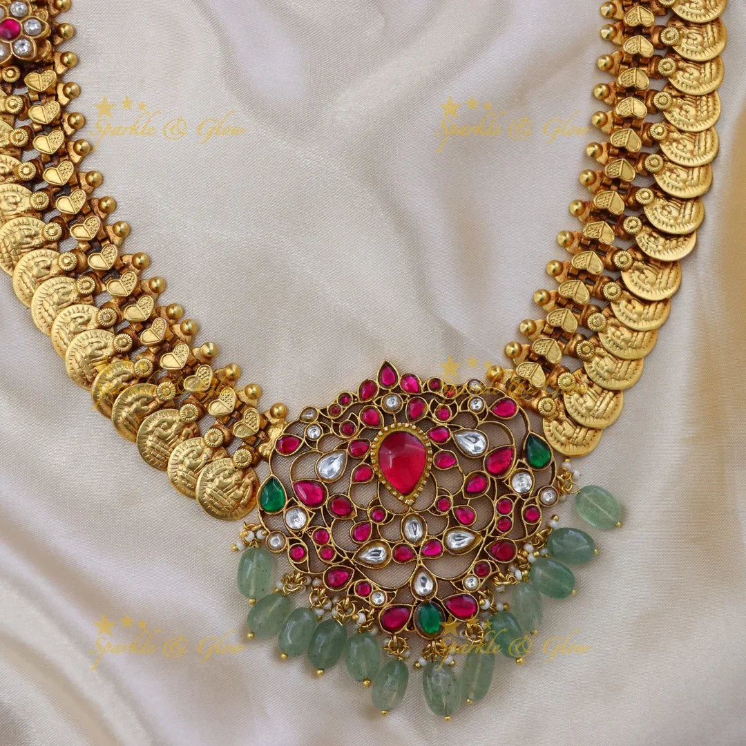 Exquisite Gold-Alike Necklace with Jadau Elegance