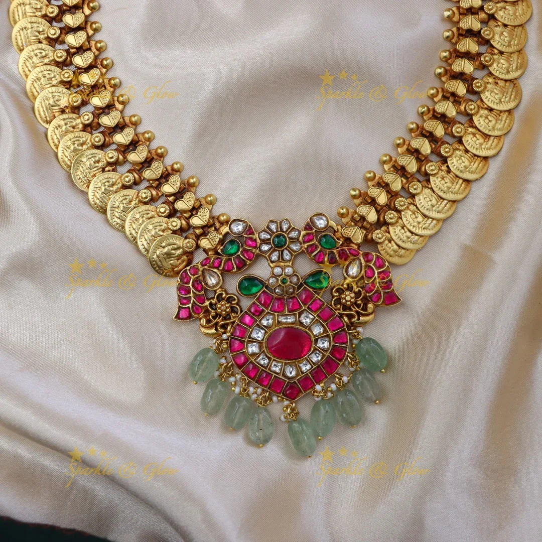Elegant Jadau & Coin Necklace - Perfect for Celebrations