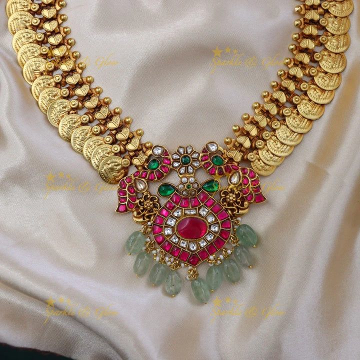 Elegant Jadau & Coin Necklace - Perfect for Celebrations