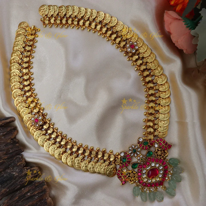 Elegant Jadau & Coin Necklace - Perfect for Celebrations