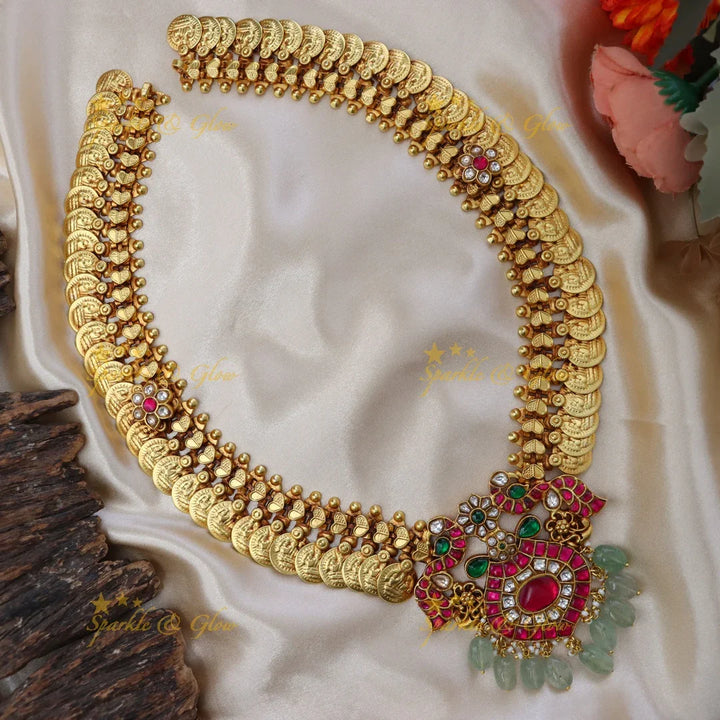 Elegant Jadau & Coin Necklace - Perfect for Celebrations