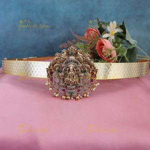 Exquisite Gold Temple Hip Belt for Celebrations