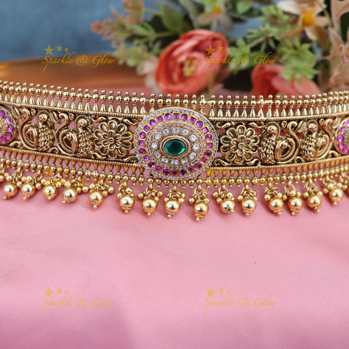 Exquisite Gold-Alike Hip Belt for Bridal Elegance