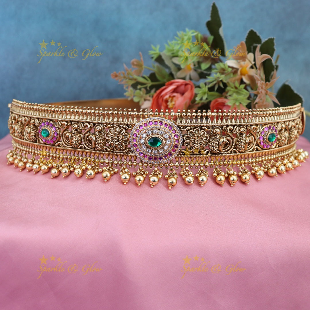 Exquisite Gold-Alike Hip Belt for Bridal Elegance