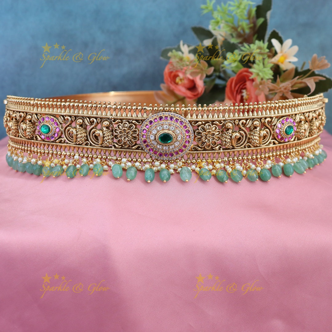 Exquisite Gold-Alike Hip Belt for Bridal Elegance