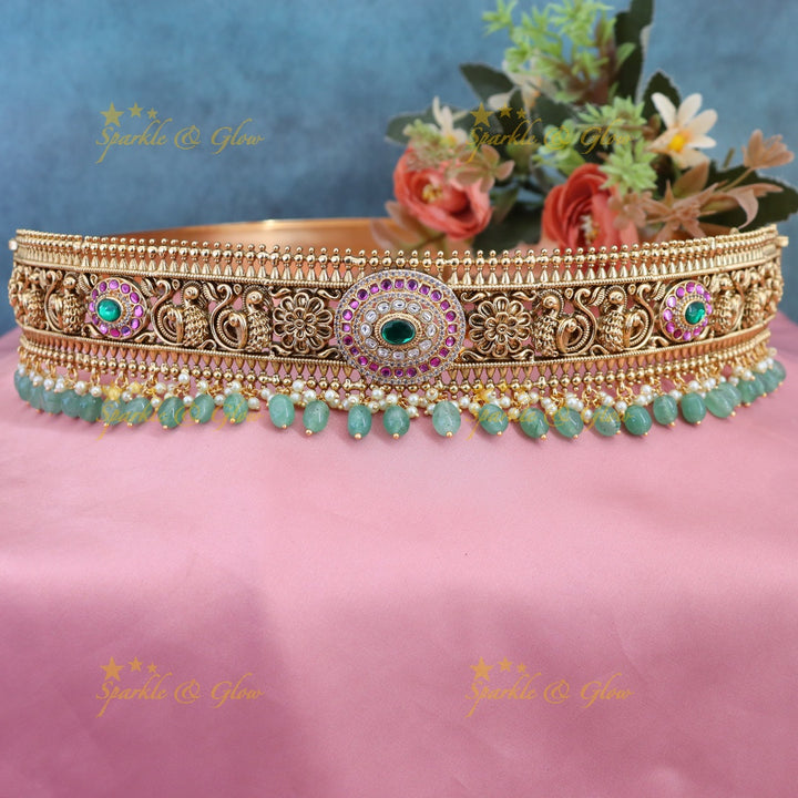 Exquisite Gold-Alike Hip Belt for Bridal Elegance