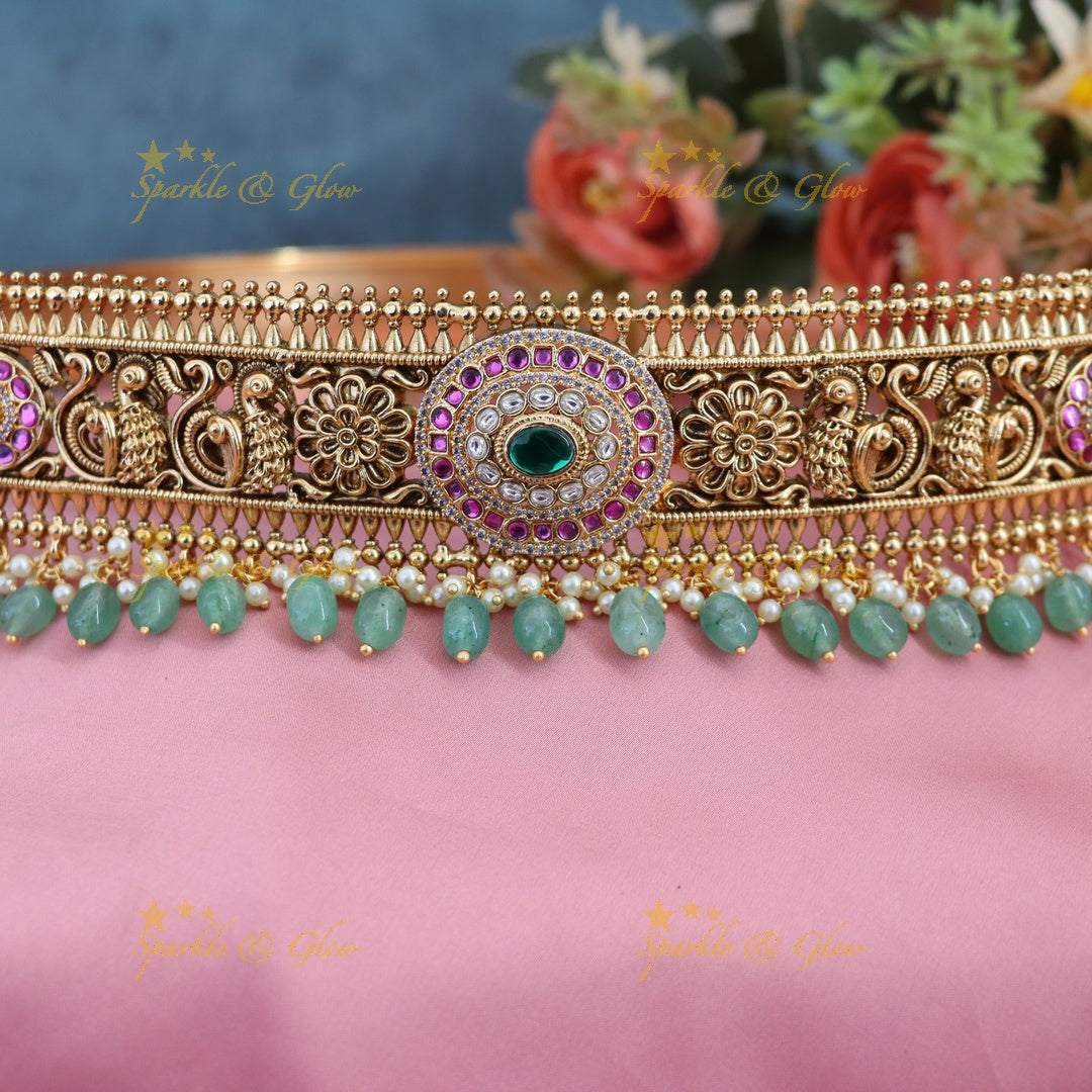 Exquisite Gold-Alike Hip Belt for Bridal Elegance