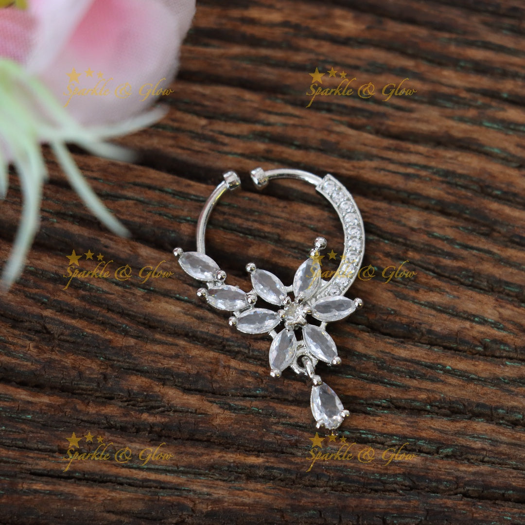 Exquisite Floral Nose Ring for Festive Occasions