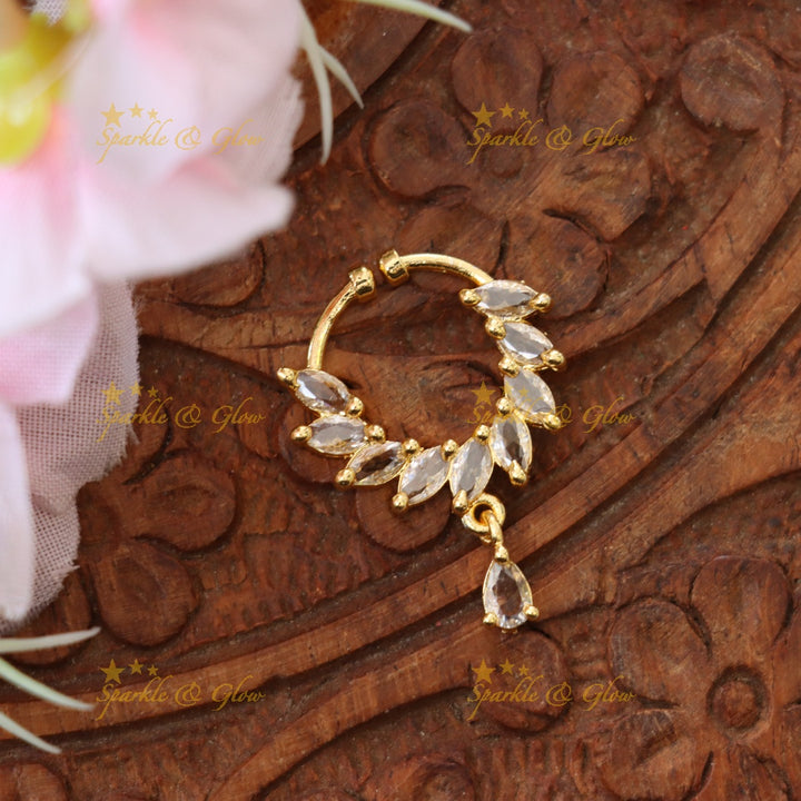 Exquisite Gold Imitation Nose Ring for Festive Elegance