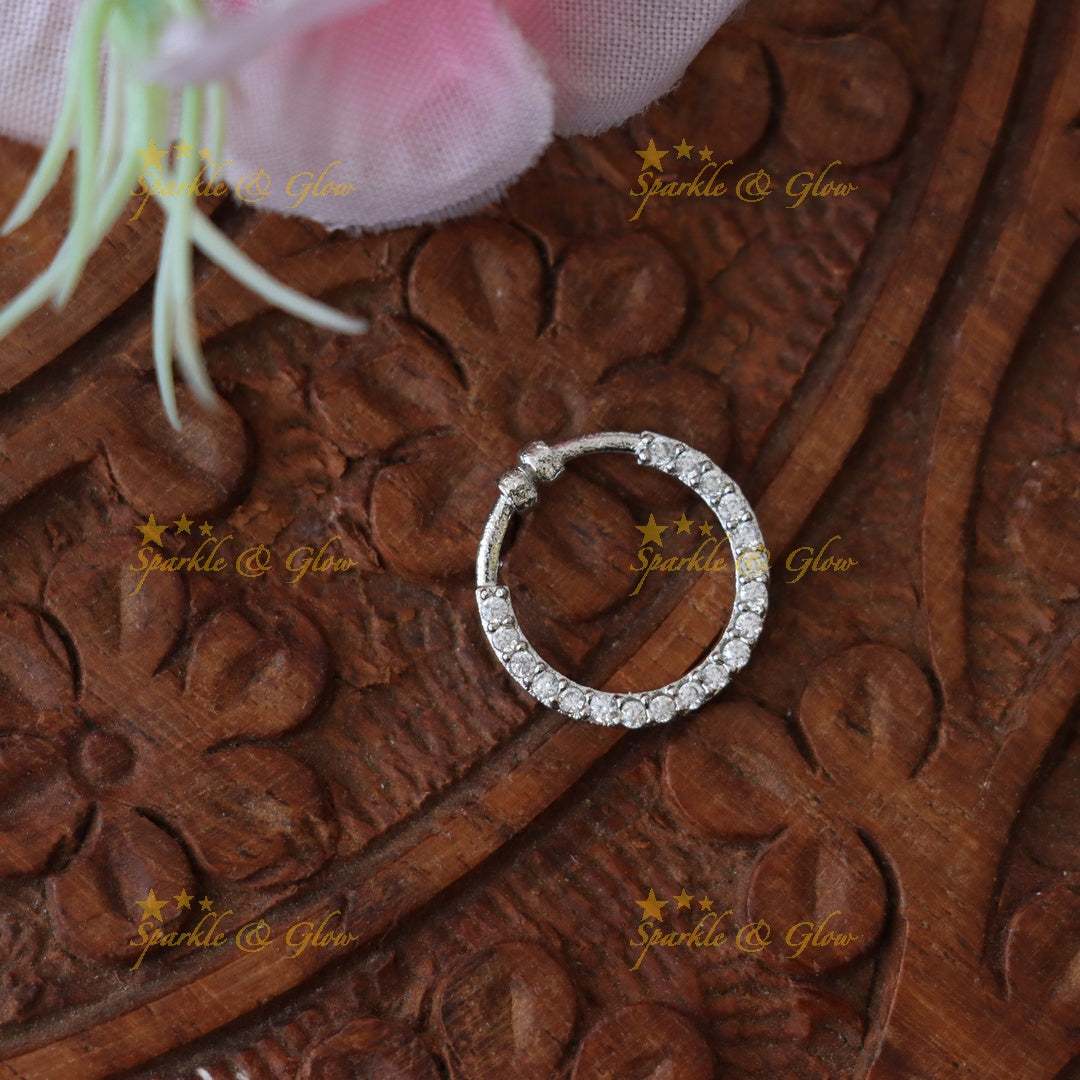 Festive Gold-Toned Nose Ring | Sparkle & Glow