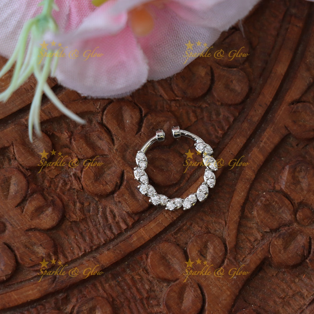 Exquisite Gold-Tone Festive Nose Ring | Sparkle & Glow