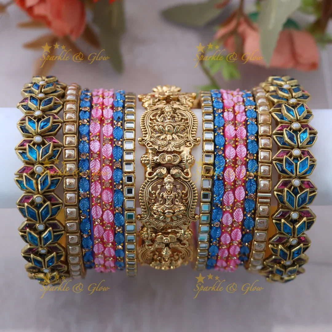 Exquisite Lakshmi Bridal Silk Thread Bangles