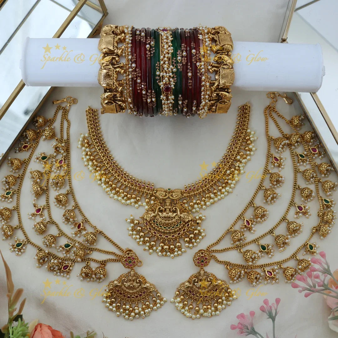 Exquisite Lakshmi Gutta Pusalu Bridal Jewelry Set Online