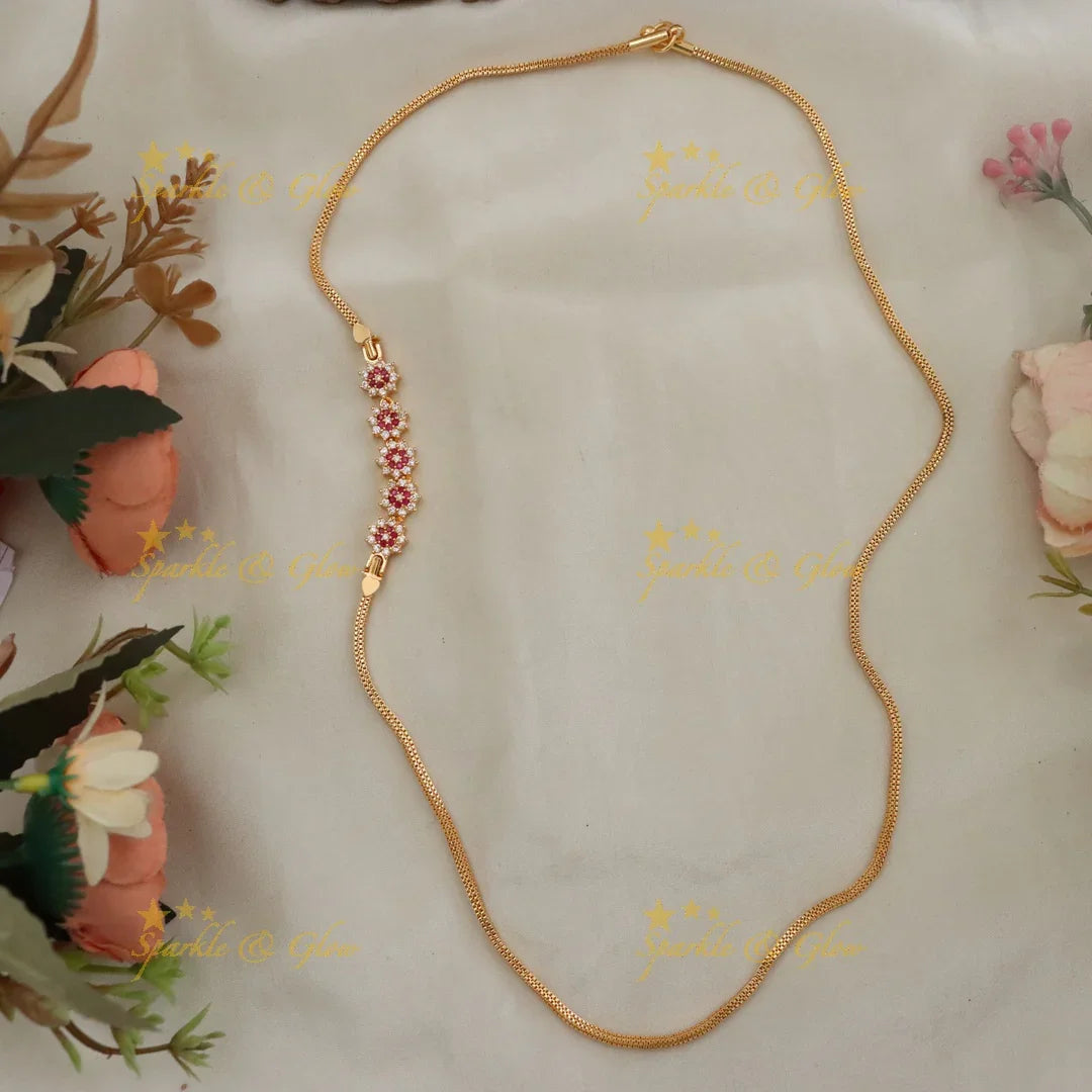 Exquisite Long Mop Chain Necklace - Festive Gold Glam