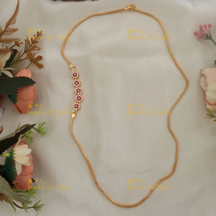 Exquisite Long Mop Chain Necklace - Festive Gold Glam