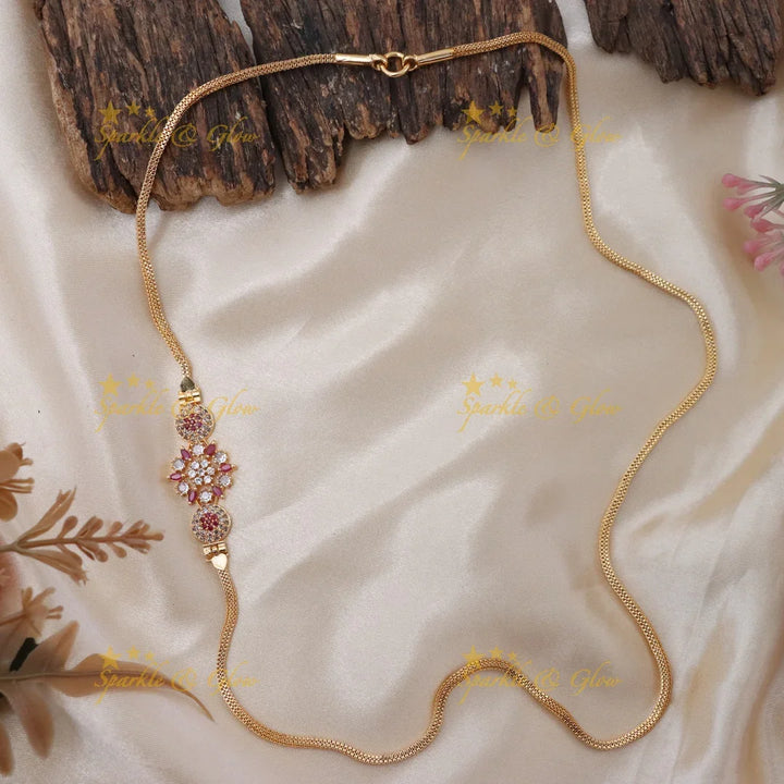 Microgold Mop Chain Necklace - Elegance for Weddings