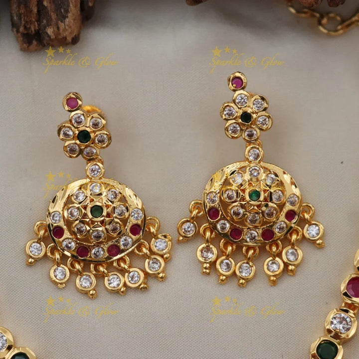 Exquisite Microgold Necklace Set - Elegant and Festive