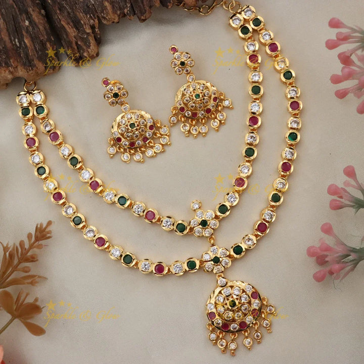 Exquisite Microgold Necklace Set - Elegant and Festive