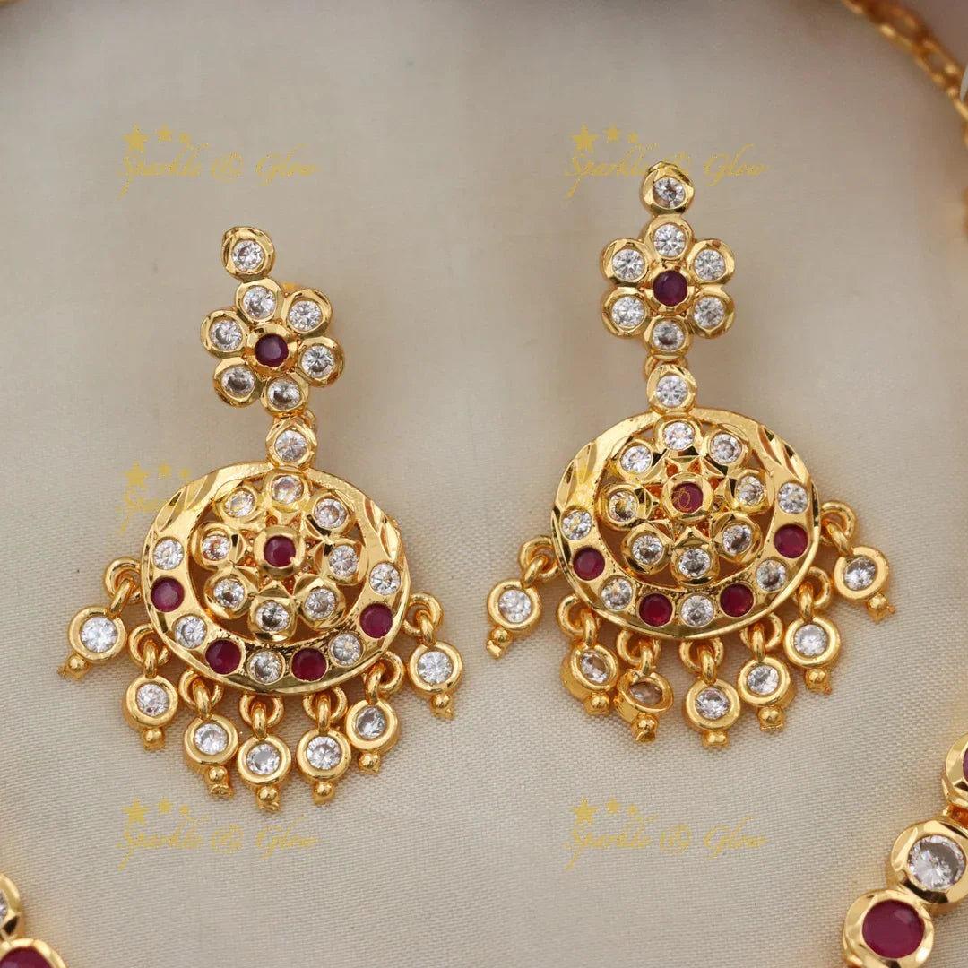 Exquisite Microgold Necklace Set - Elegant and Festive